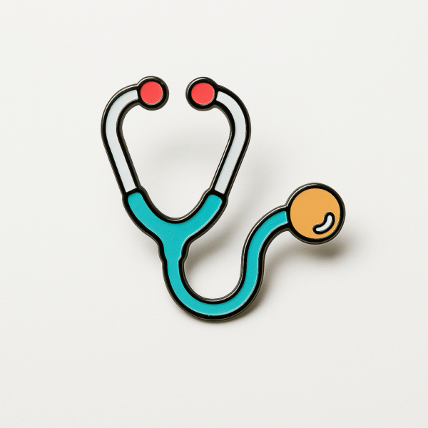 PulseCheck" Stethoscope Brooch – Iconic Medical Symbol for Doctors - Image 3