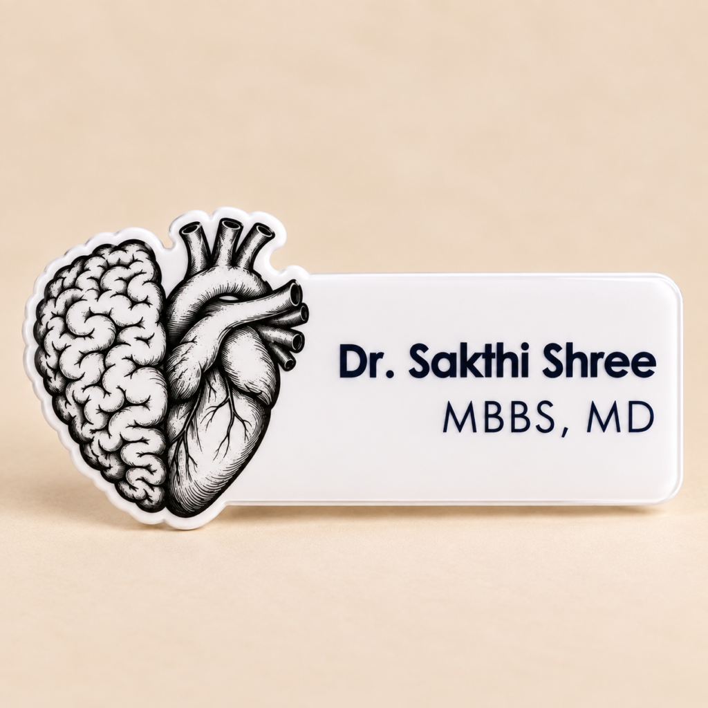 Name Badge - Brain & Heart
