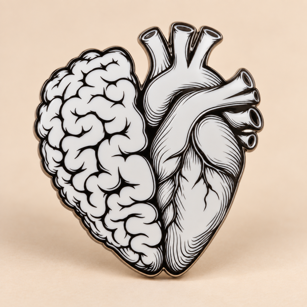 Brooch - Brain-Heart (1)