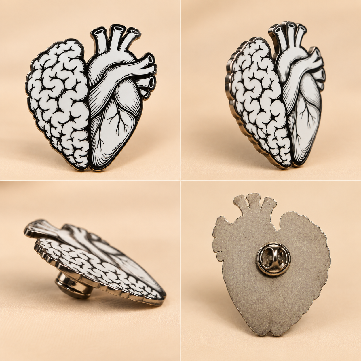 Brooch - Brain-Heart (3)