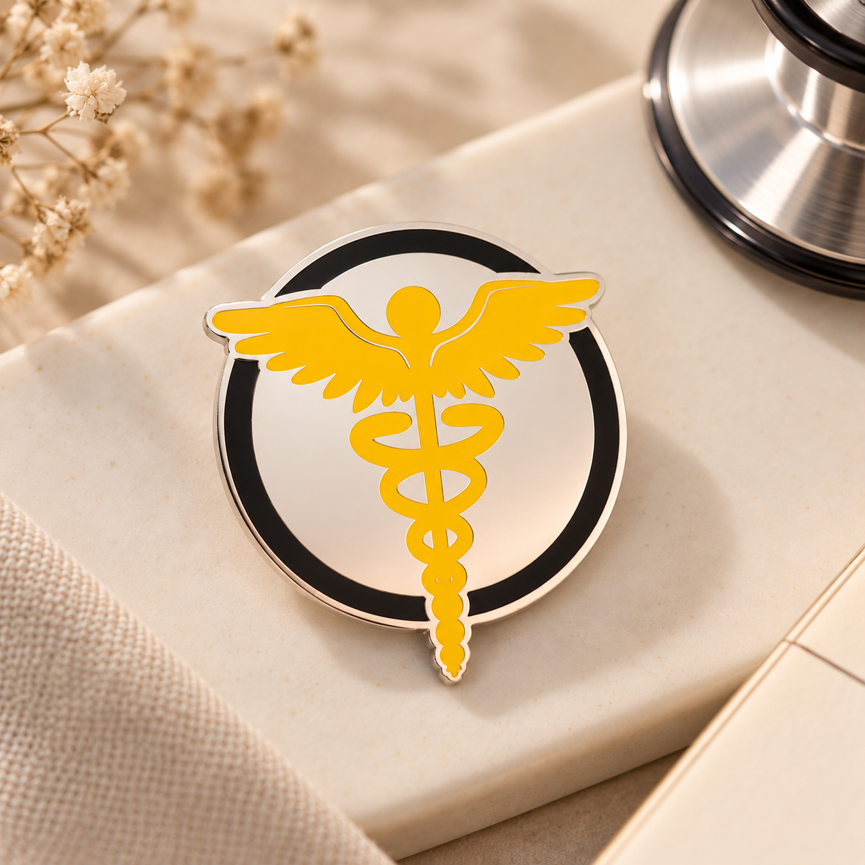 Brooch - Caduceus Crest (4)