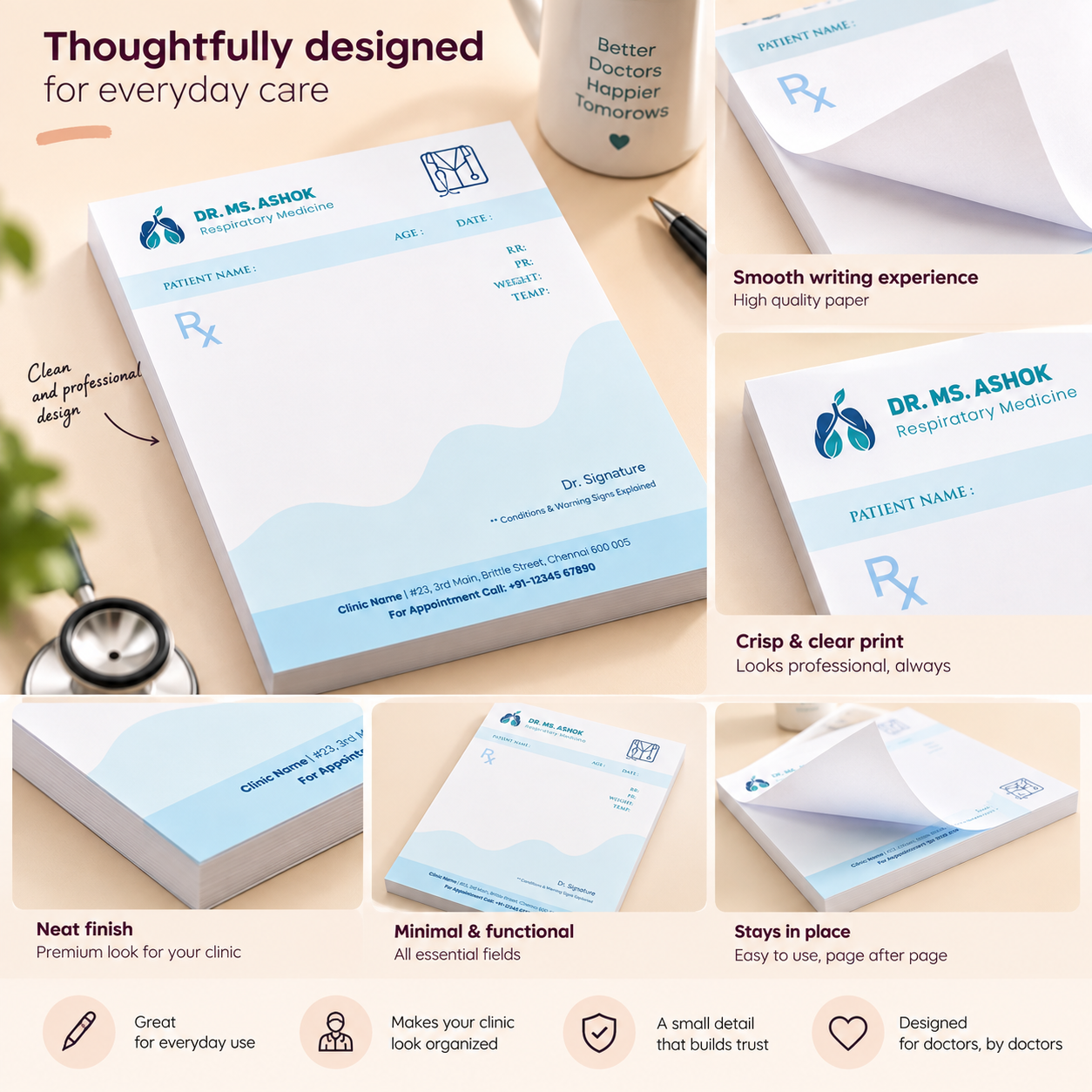 Respiratory prescription pad