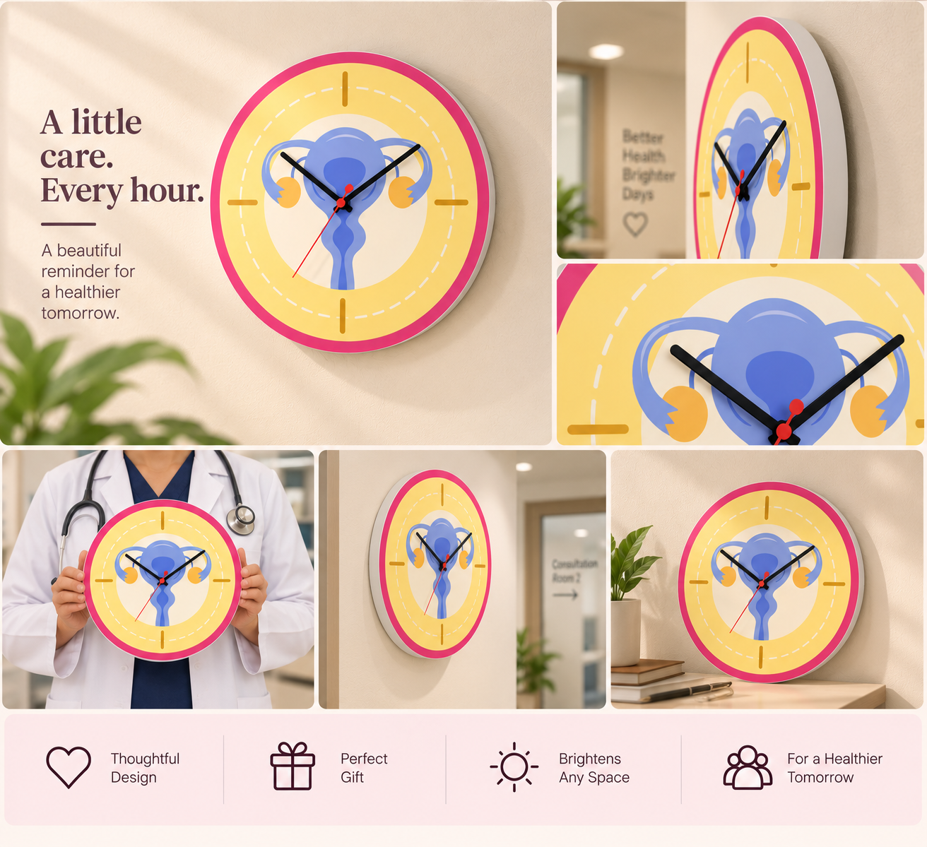 Clock - OB-GYN Theme Wall Clock (1)