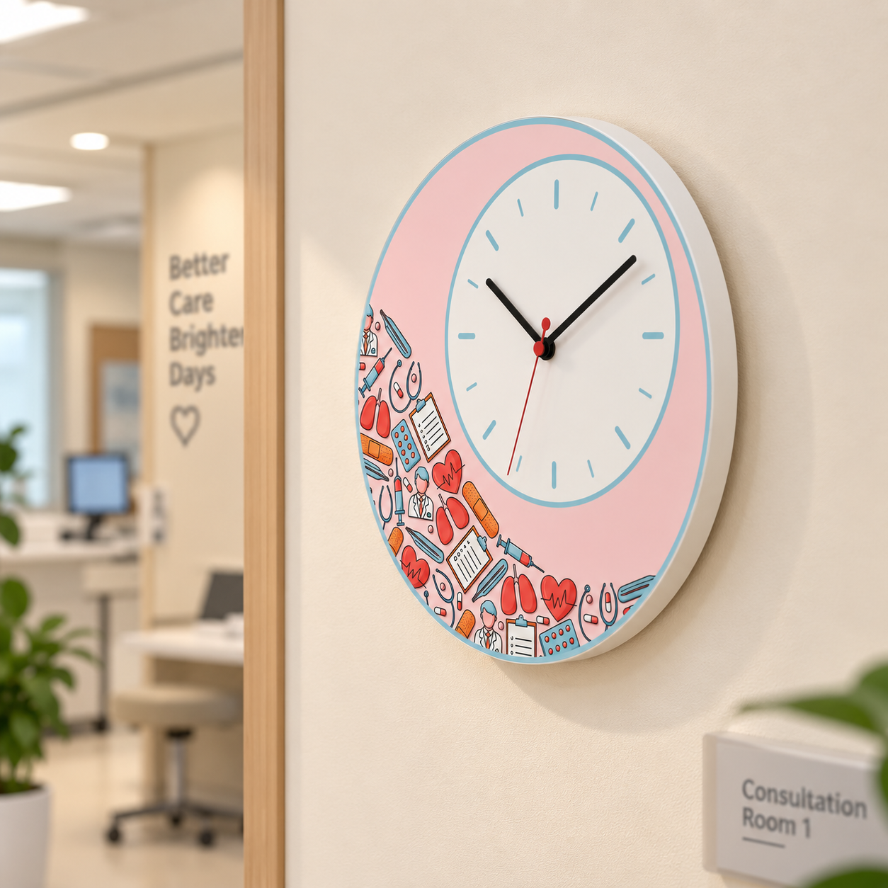 Clock - Doctor Wall Clock with Medical Icons (2)