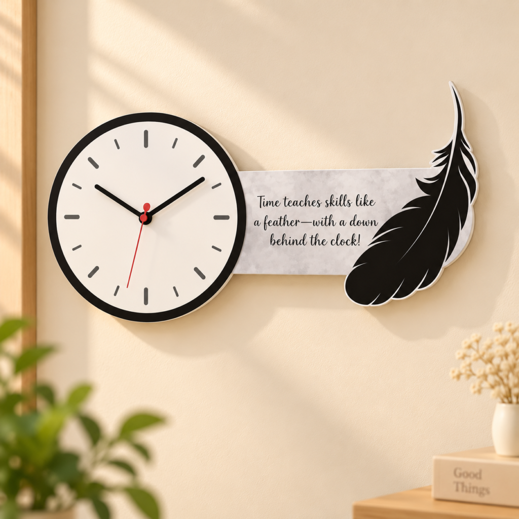 Clock - Feather Wall Clock – (1)