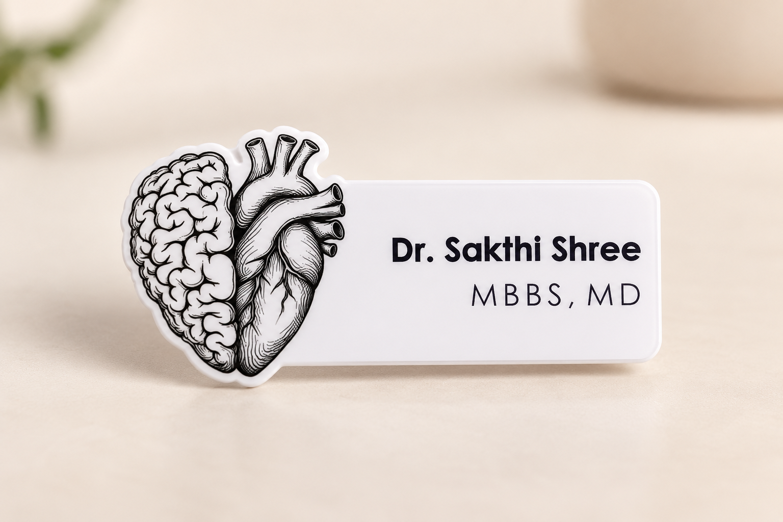 Name Badge - Brain & heart (1)