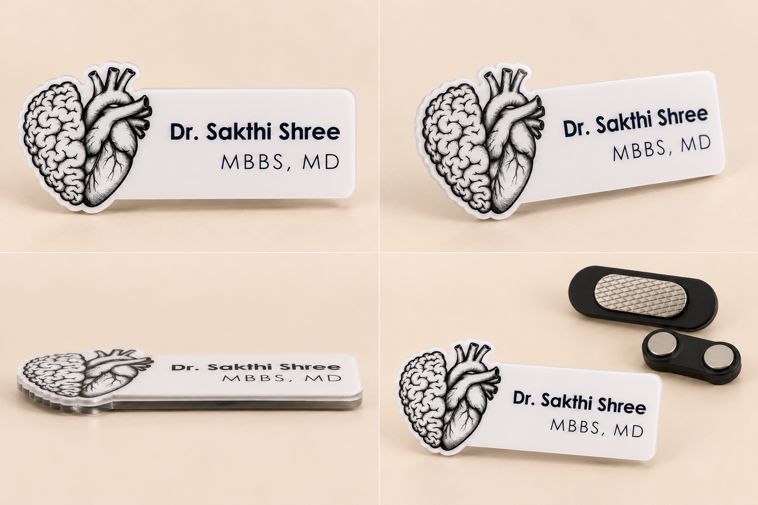 Name Badge - Brain & heart (4)