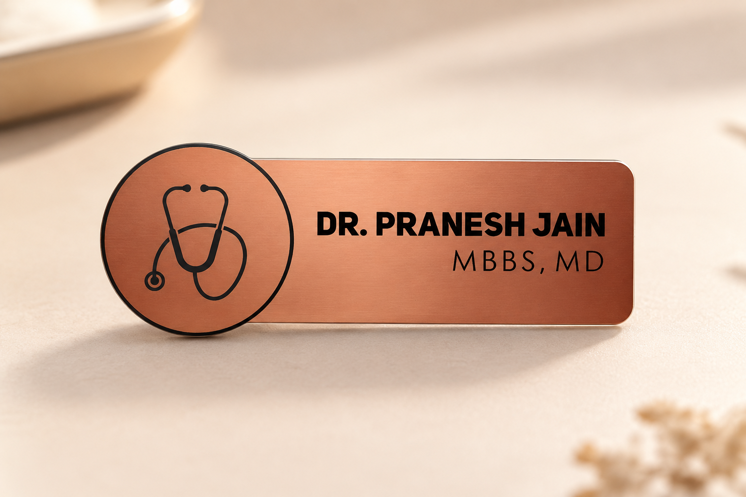 Name Badge - Copper acrylic (1)