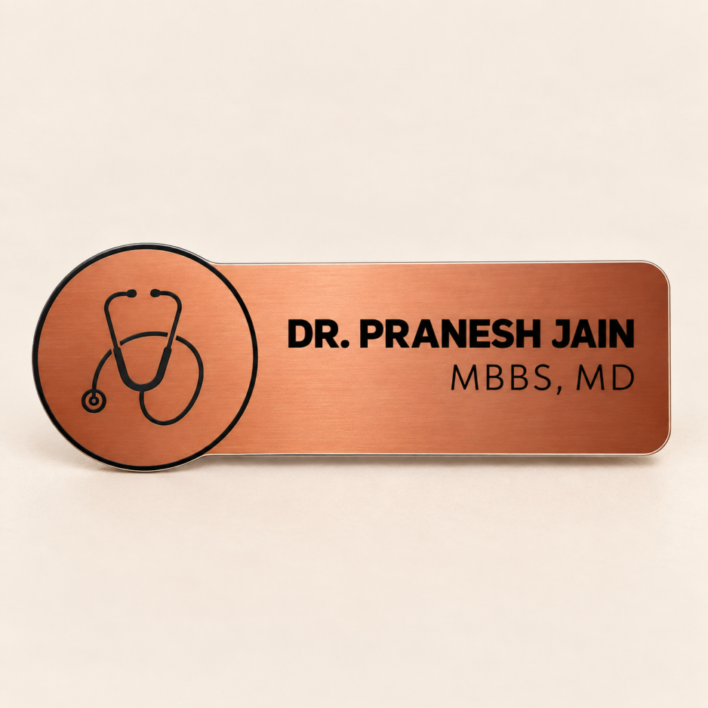 Name Badge - Copper acrylic (2)