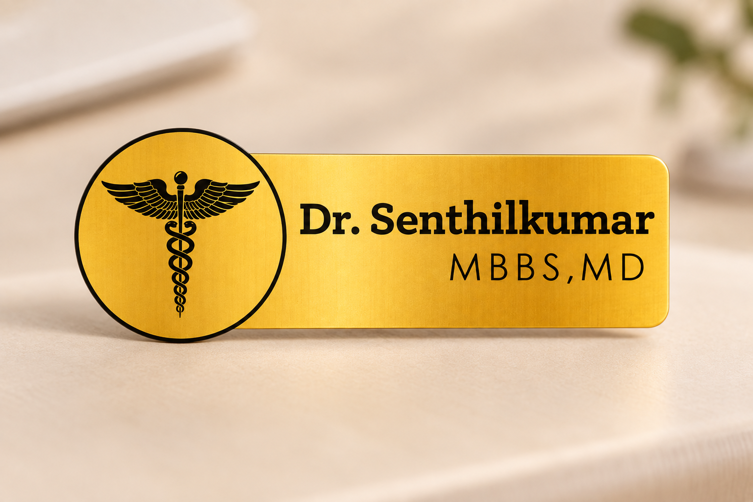 Name Badge - Golden medical (2)