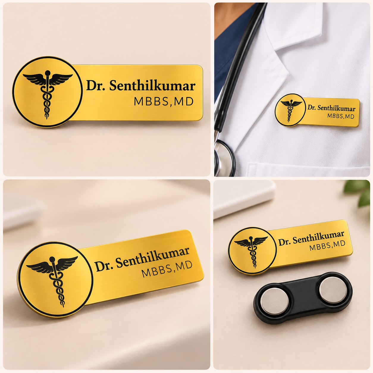 Name Badge - Golden medical (3)