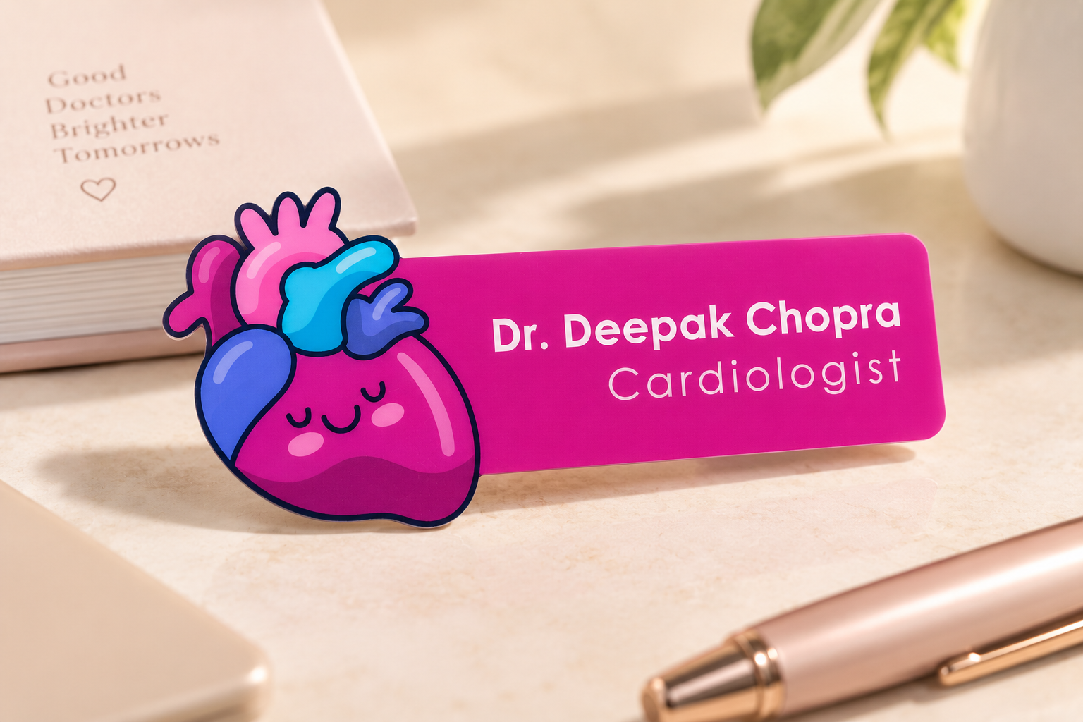 Name Badge - Personalized cute heart (1)