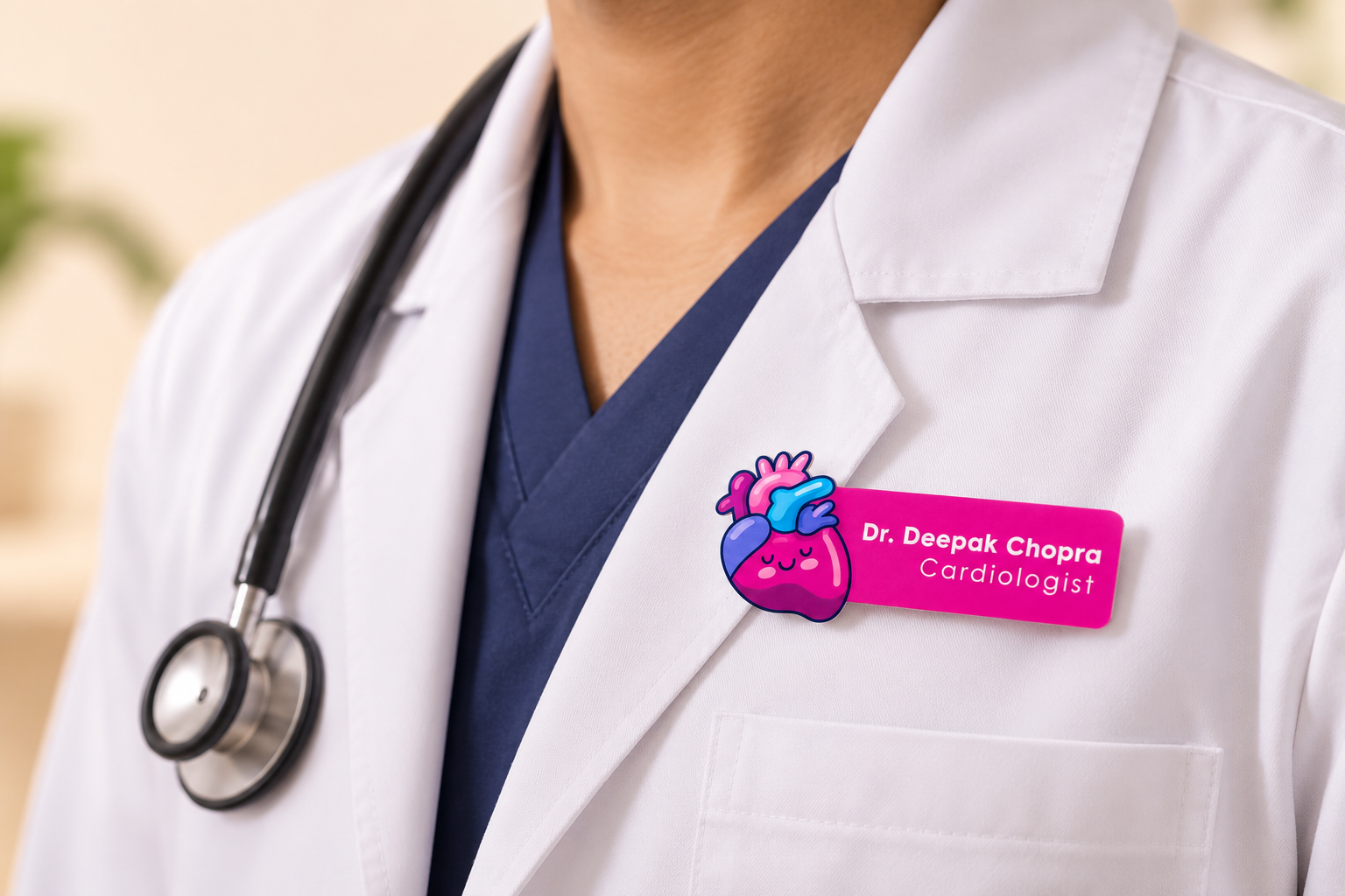 Name Badge - Personalized cute heart (3)