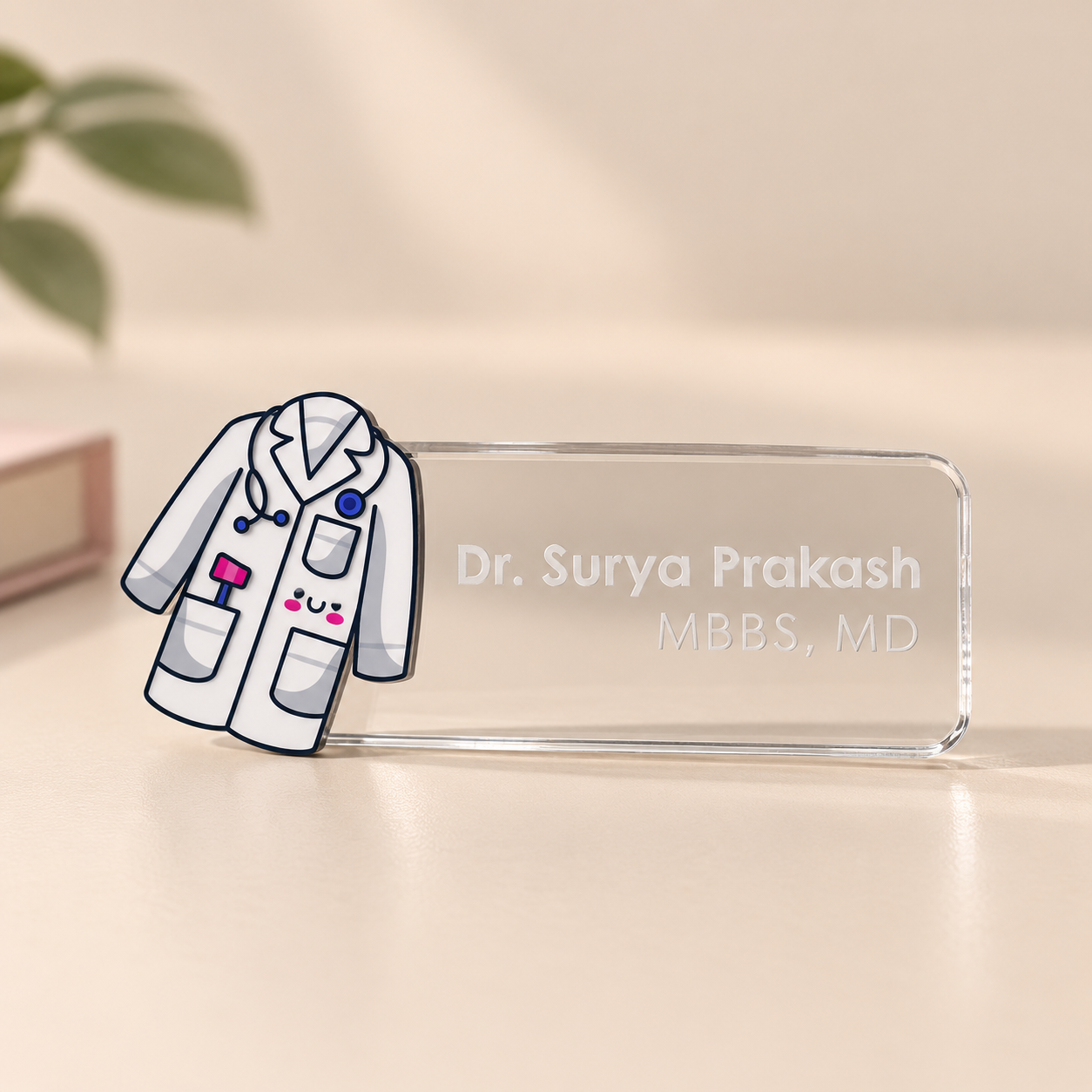 Name Badge - White coat (1)