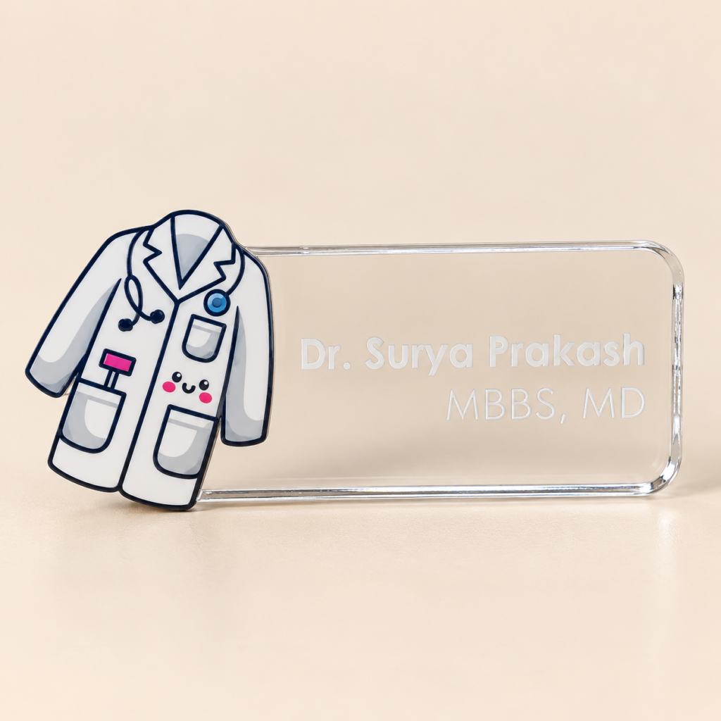 Name Badge - White coat (2)