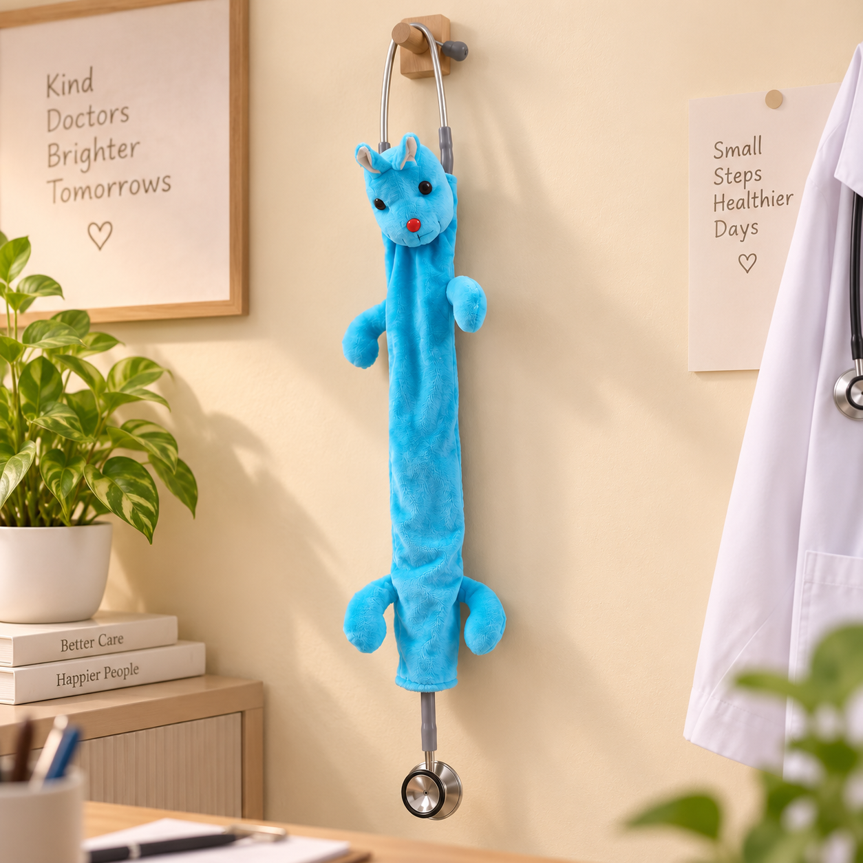 Stethoscope Skin –Blue Bunny Design (2)