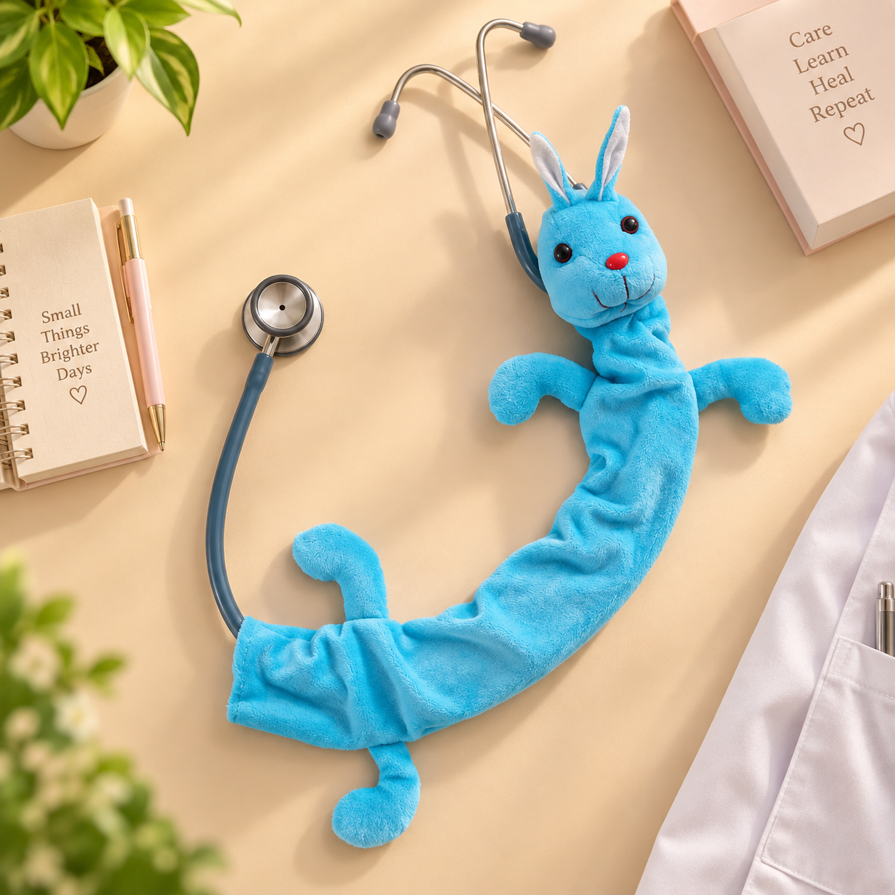 Stethoscope Skin –Blue Bunny Design (3)
