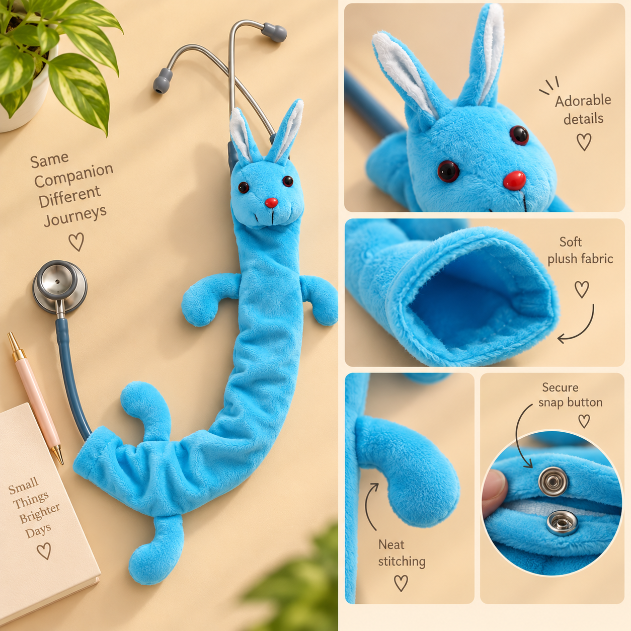 Stethoscope Skin –Blue Bunny Design (4)