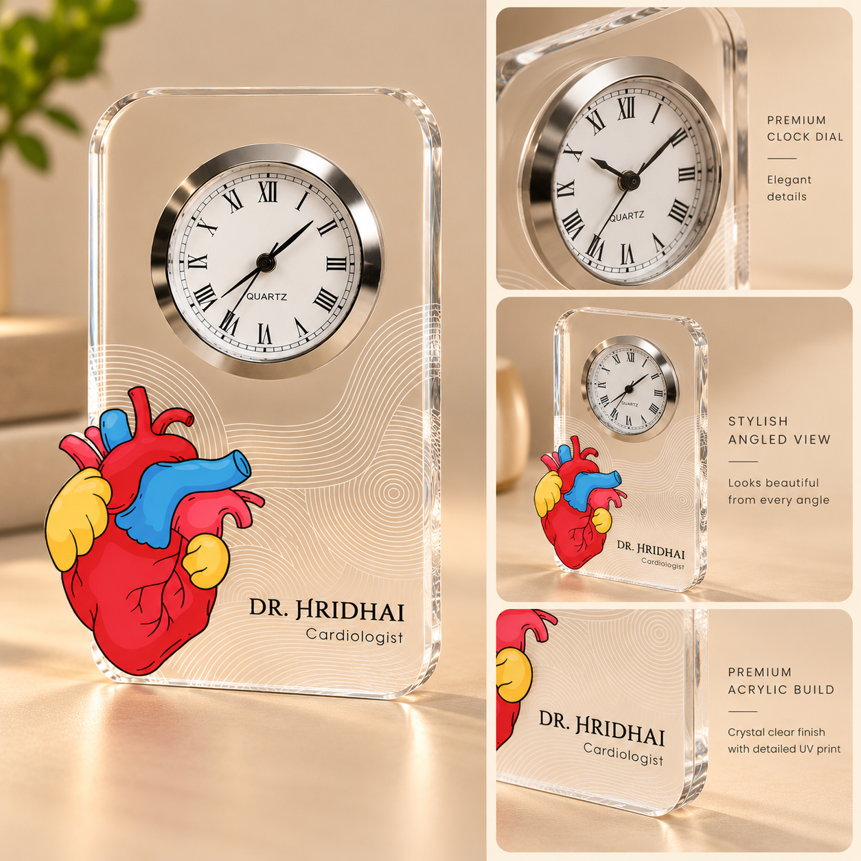 Table clock - Personalized Cardiologist (1)