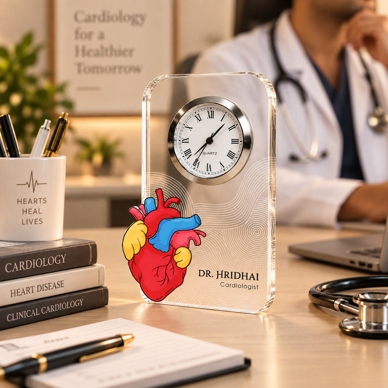 Table clock - Personalized Cardiologist (2)