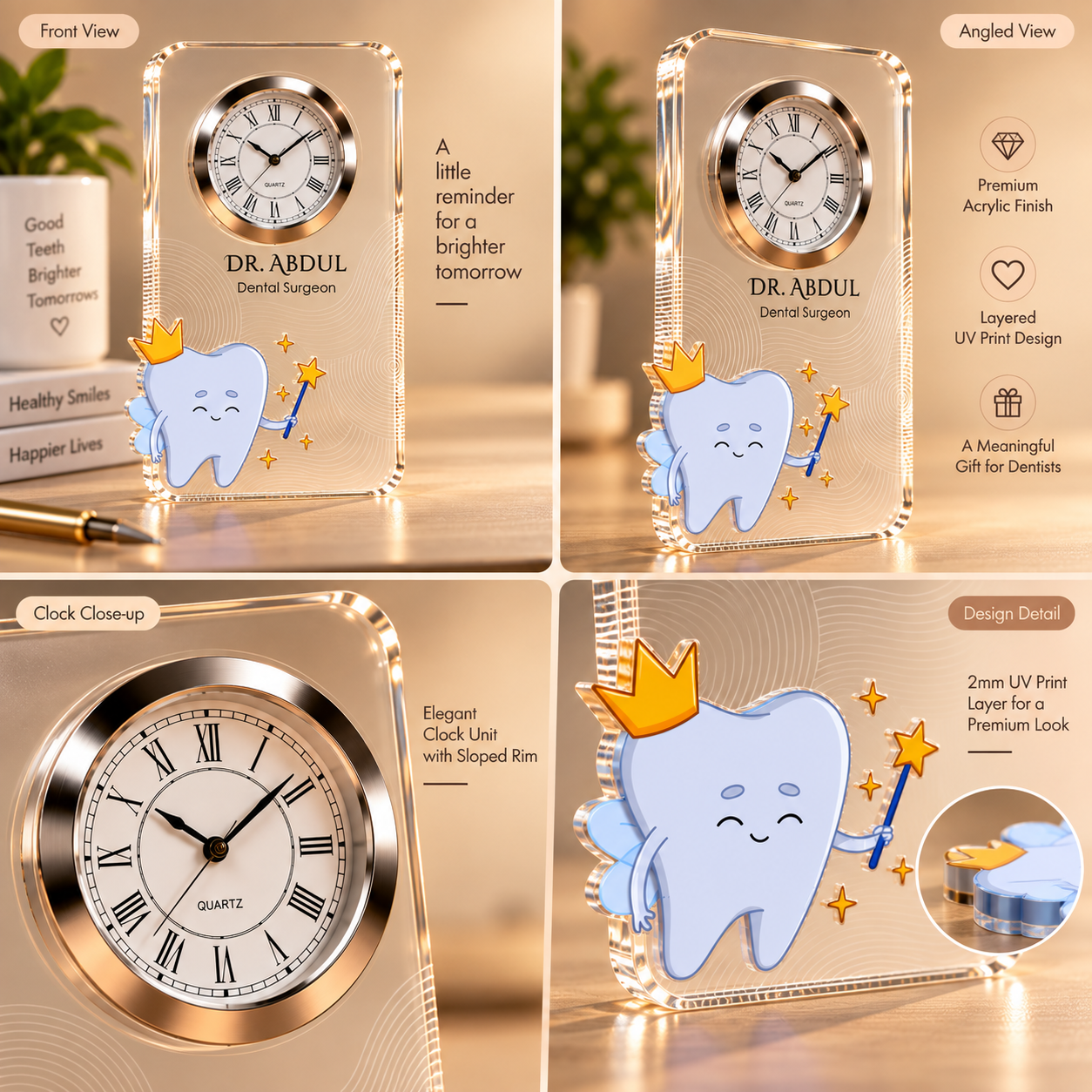 Table clock - Personalized Dental (1)